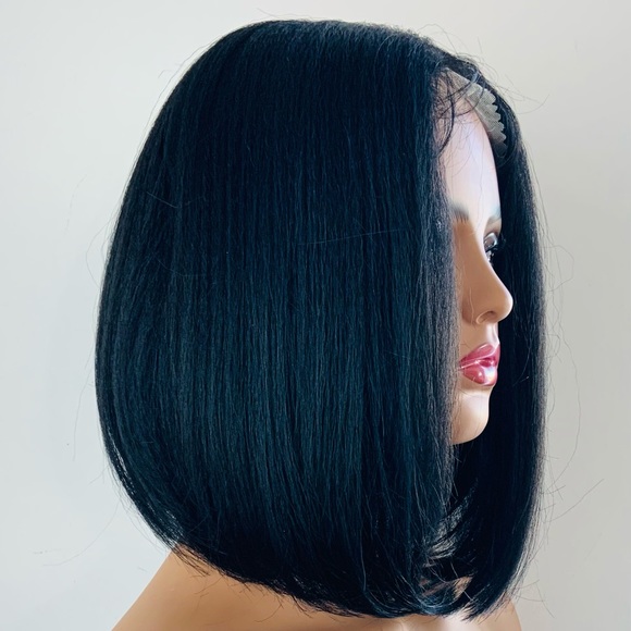 Versatile 4x4 Lace Front Synthetic Wig in Black for Daily Wear or Events - Picture 9 of 12